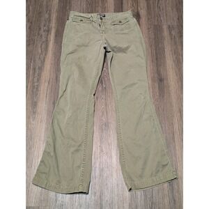 Polo Ralph Lauren Flare Leg Olive Green Cotton Pants Trousers Size 16‎ READ!